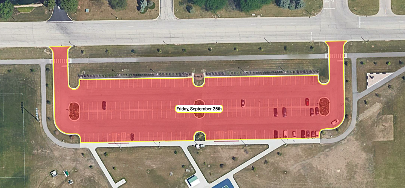 Parking Lot Maintenance September 25-26