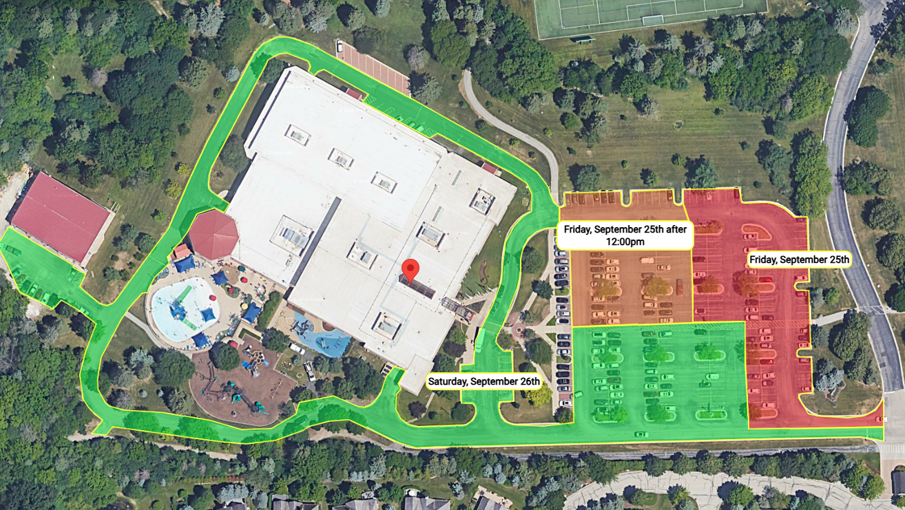 Family Recreation Center parking lot Map