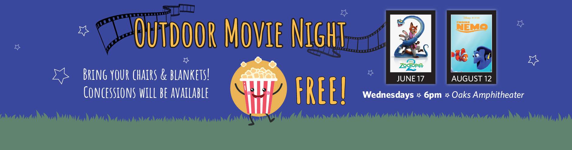 Outdoor Movie Nights - Finding Nemo and Zootopia 2 movies