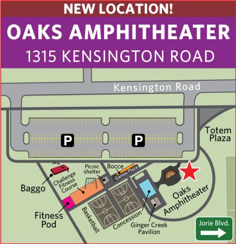 Oaks Amphitheater Map